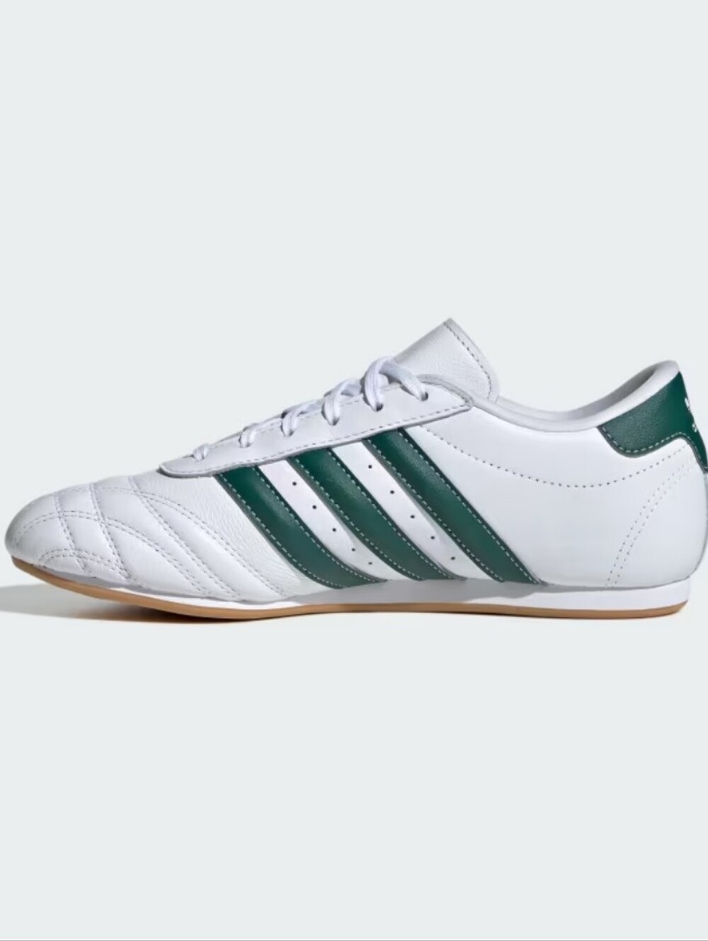 NWT Unisex adidas Taekwondo Lace Shoes — White with Green Stripes - Picture 8 of 11